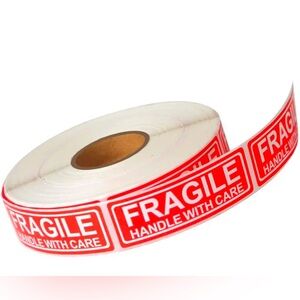 800 pc Roll Fragile Stickers